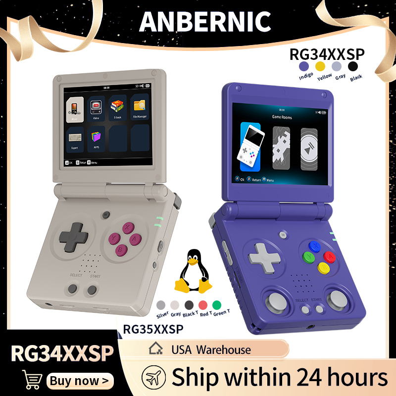 Retro Gaming Kiosk - Anbernic RG34XXSP RG35XXSP Flip Handheld-Spielekonsole IPS-Bildschirm