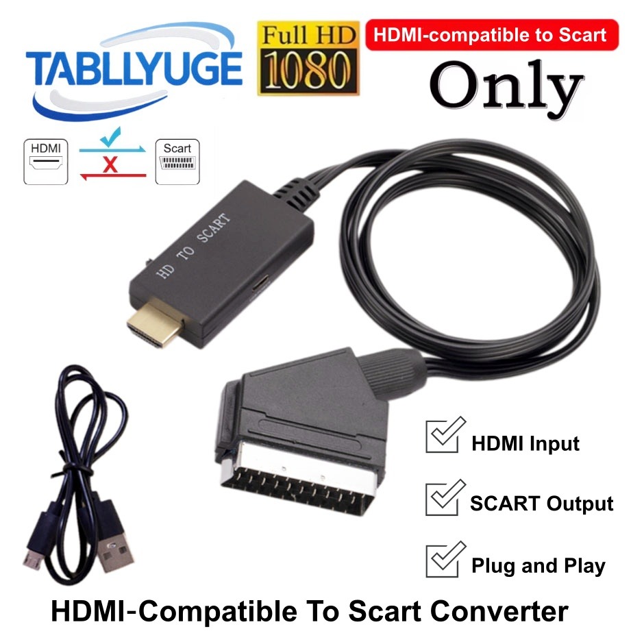 Scart To Hdmi - HDMI-kompatibles Konverterkabel für SCART HDMI-kompatibler Eingang