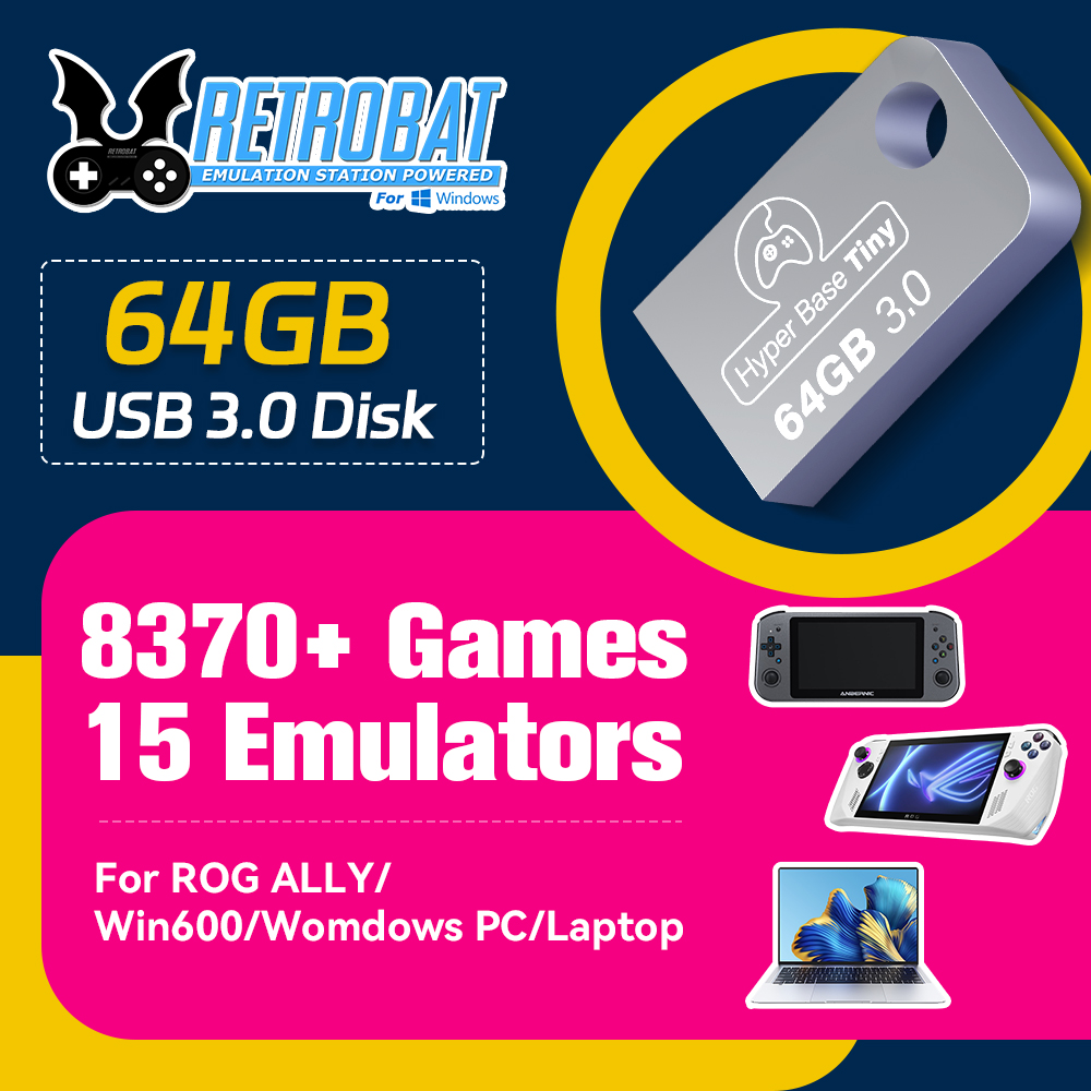 Retro Gaming Kiosk - JMachen 64GB Tragbare USB 3.0 Spiele-Festplatte