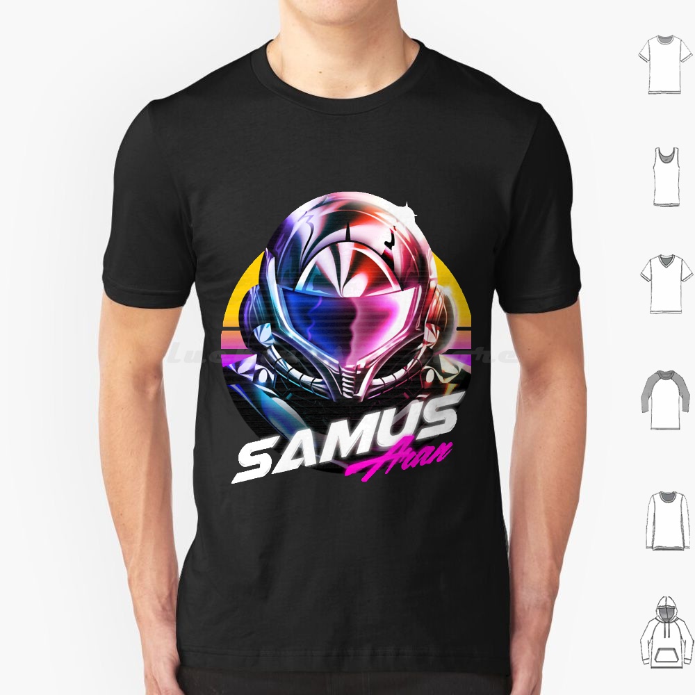 Retro Gaming T Shirt - Samus Aran T-Shirt 6XL Baumwolle Cooles