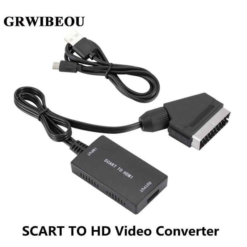 Scart To Hdmi - SCART zu HDMI-kompatibler Konverter mit Kabel