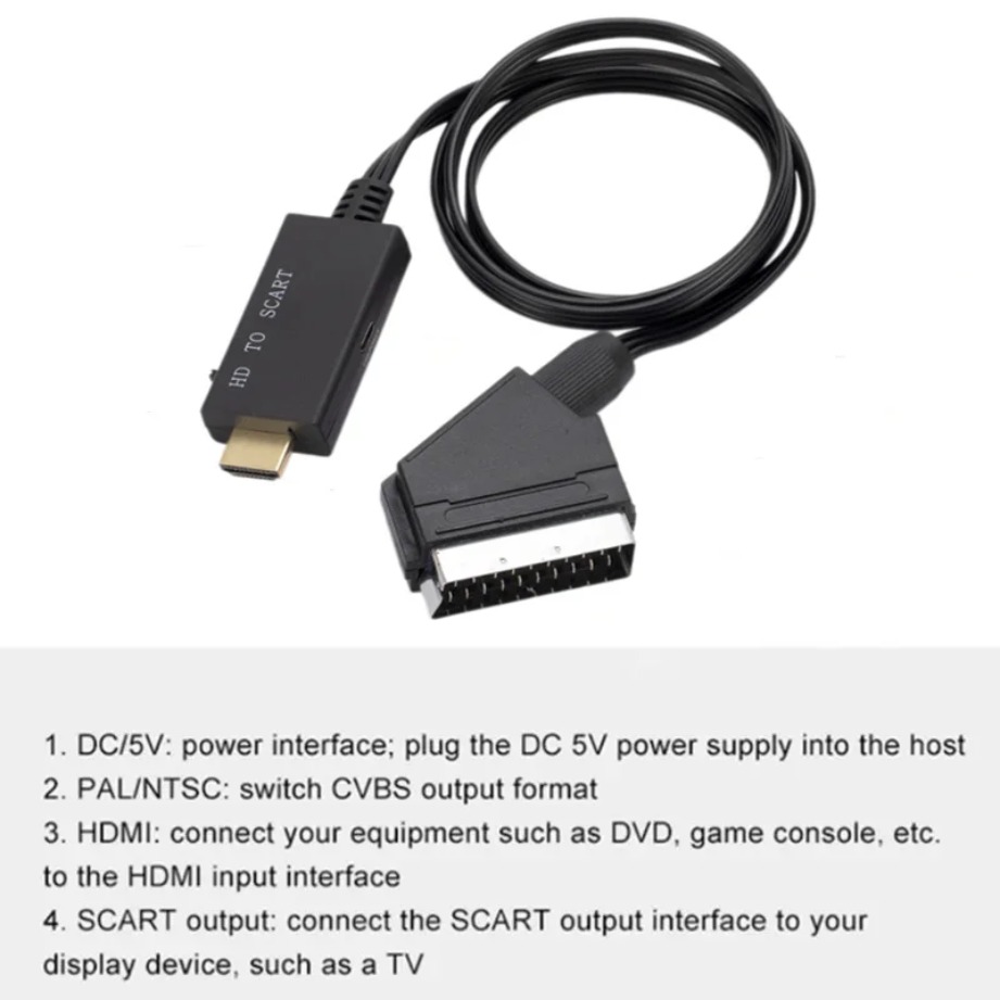 HDMI-kompatibles Konverterkabe – Scart To Hdmi Bewertung und Preis